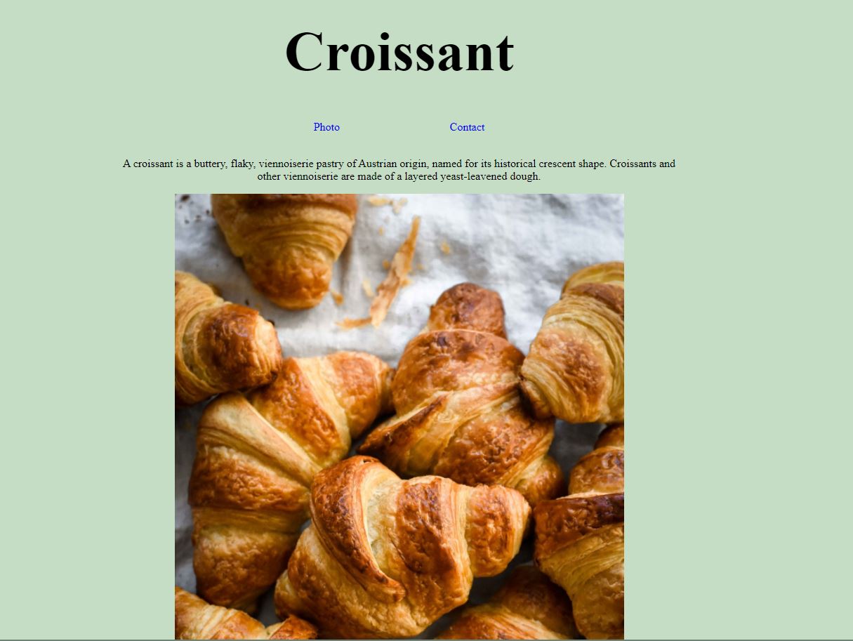 Croissant Webpage